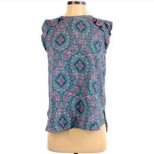 Loft Paisley Sleeveless Blouse